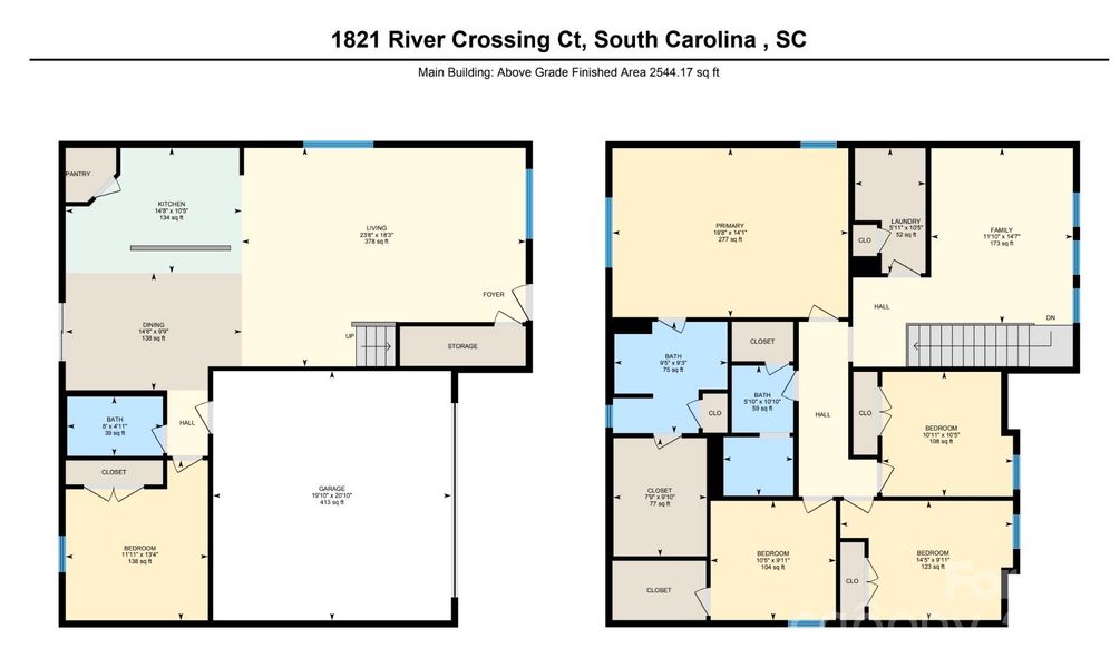 2D floor plan layout of this home in Walkers Mill, Edgemoor, SC (Image 5). 2D floor plan layout of this home in Walkers Mill, Edgemoor, SC (Image 5).