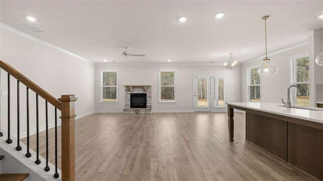 Furnished interior view inside a new home in Heritage Pointe, Senoia (Image 10).