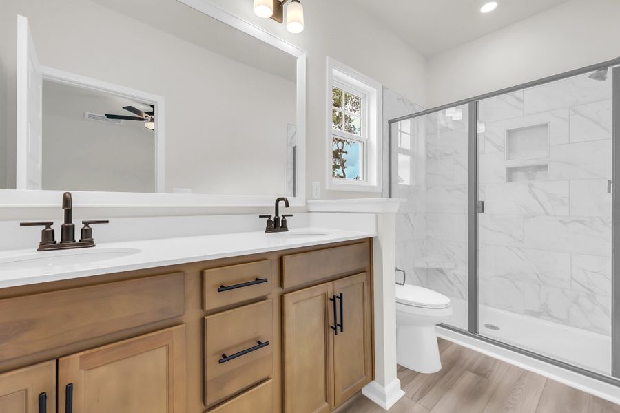Representative furnished interior of a home built from the Charlotte II by Great Southern Homes in Briarfield, Conway (Image 10).