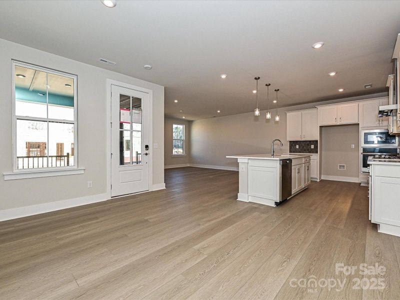 Connected living spaces throughout the main floor.