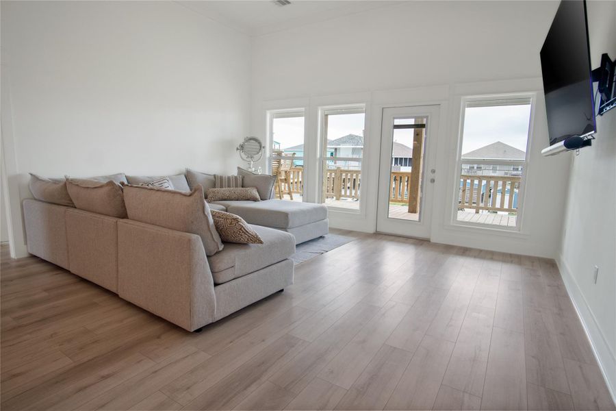 Furnished interior view inside a new home in , Crystal Beach (Image 7). Furnished interior view inside a new home in , Crystal Beach (Image 7).