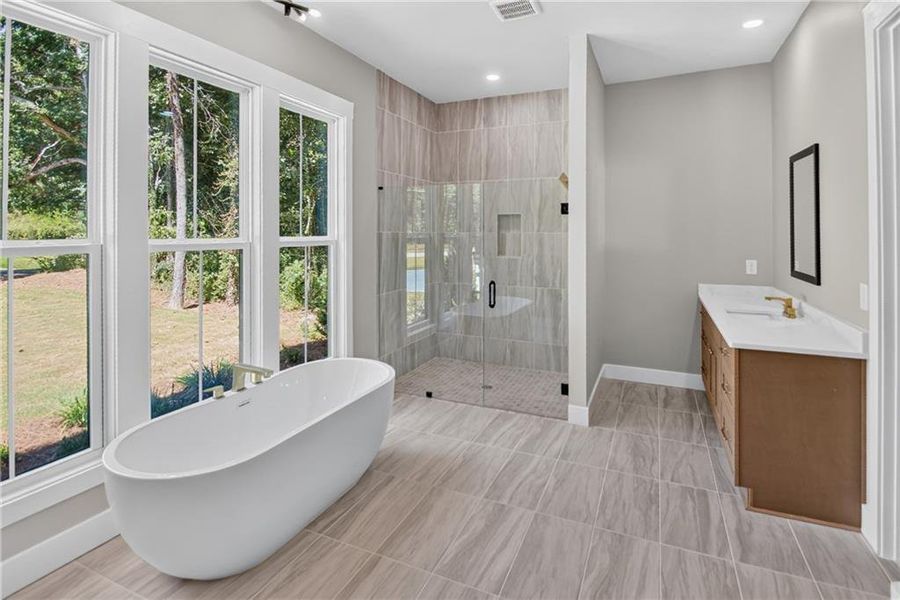 Furnished interior view inside a new home in , Stone Mountain (Image 15).