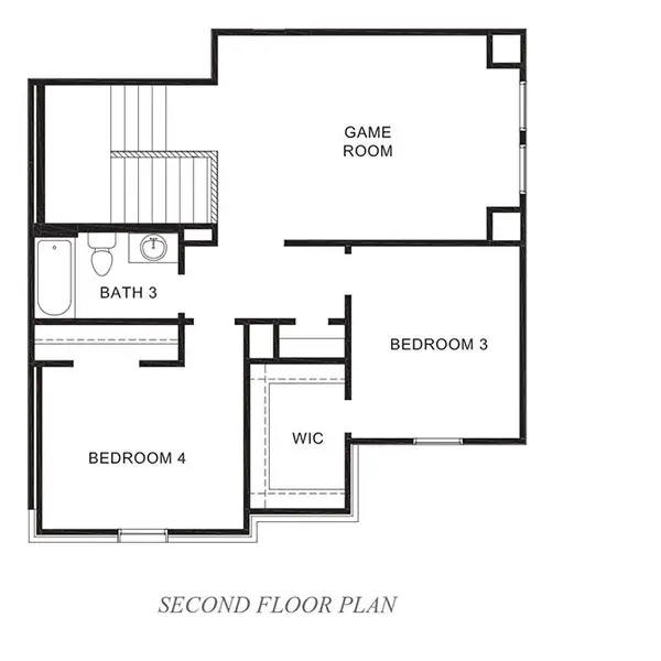 2D floor plan layout of this home in Newport Pointe, Crosby, TX (Image 3).
