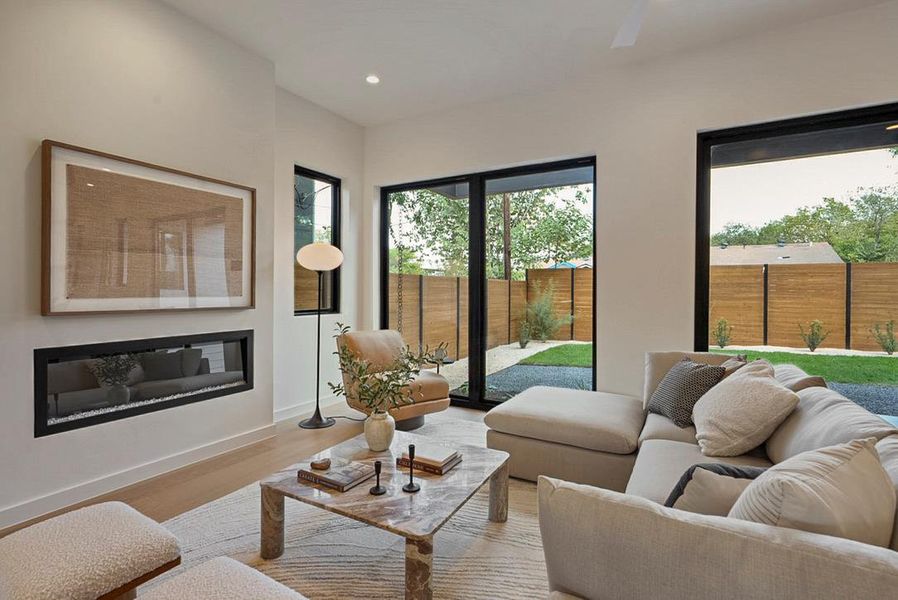 Furnished interior view inside a new home in , Austin (Image 6). Furnished interior view inside a new home in , Austin (Image 6).