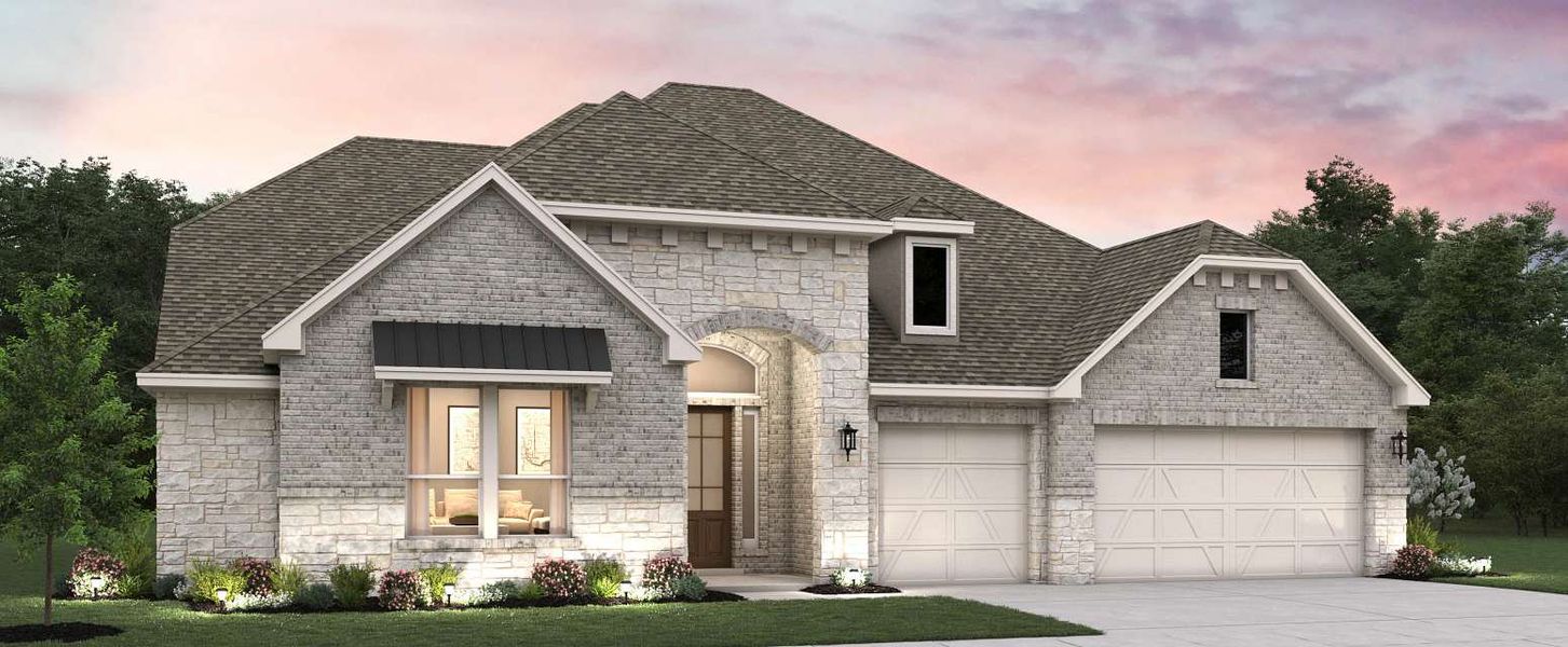 Representative exterior photo of a completed home built from the Parker by Ashton Woods in Megan's Landing, Castroville, TX (Image 2). Representative exterior photo of a completed home built from the Parker by Ashton Woods in Megan's Landing, Castroville, TX (Image 2).