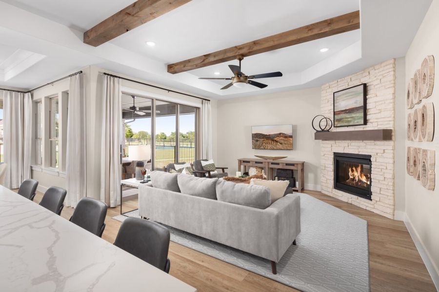 Representative furnished interior of a home built from the Torino by Ladera Texas in Ladera at The Reserve, Mansfield (Image 19). Representative furnished interior of a home built from the Torino by Ladera Texas in Ladera at The Reserve, Mansfield (Image 19).