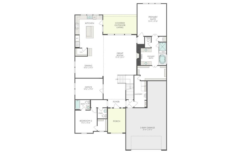2D floor plan layout for the Chandler by Tri Pointe Homes in Amethyst at Azalea Trails, Cypress, TX (Image 26). 2D floor plan layout for the Chandler by Tri Pointe Homes in Amethyst at Azalea Trails, Cypress, TX (Image 26).