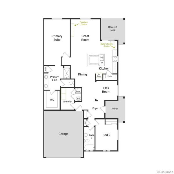 2D floor plan layout of this home in , Aurora, CO (Image 1).
