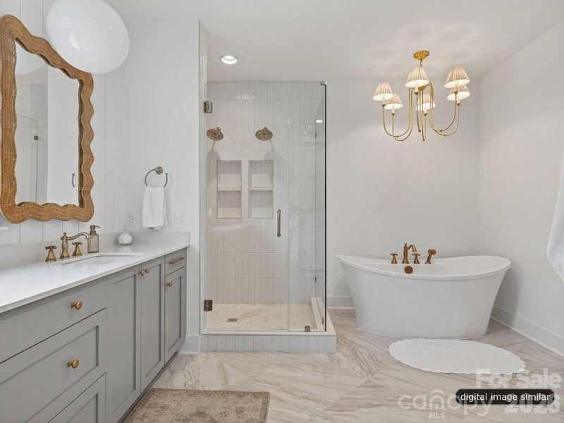 Furnished interior view inside a new home in , Charlotte (Image 7).