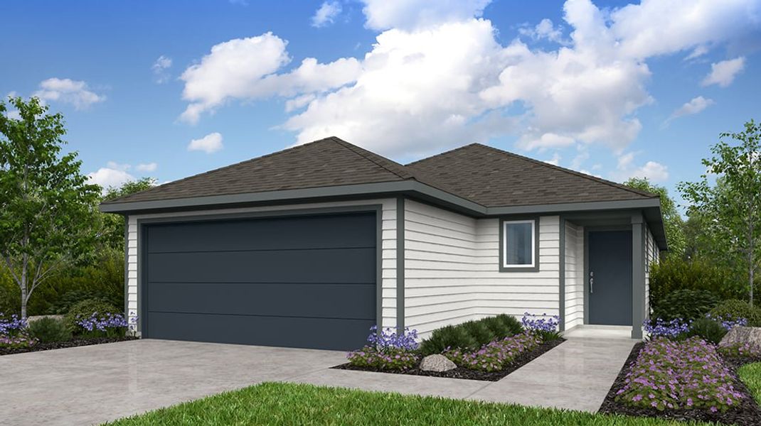 Representative exterior photo of a completed home built from the Eagle by Taylor Morrison in Longview 40s, Del Valle, TX (Image 4). Representative exterior photo of a completed home built from the Eagle by Taylor Morrison in Longview 40s, Del Valle, TX (Image 4).