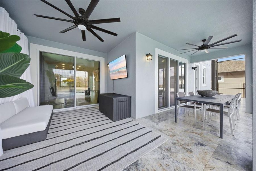 Exterior details and patio area of a home in Whispering Oaks Preserve, Wesley Chapel (Image 3). Exterior details and patio area of a home in Whispering Oaks Preserve, Wesley Chapel (Image 3).