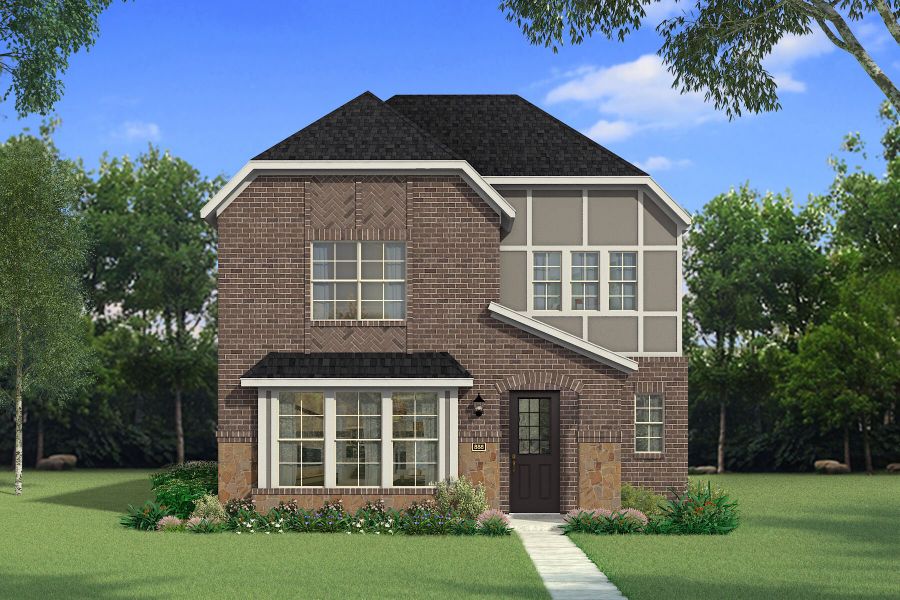 Representative exterior photo of a completed home built from the Pecos by Mattamy Homes in Bayside, Rowlett, TX (Image 7). Representative exterior photo of a completed home built from the Pecos by Mattamy Homes in Bayside, Rowlett, TX (Image 7).