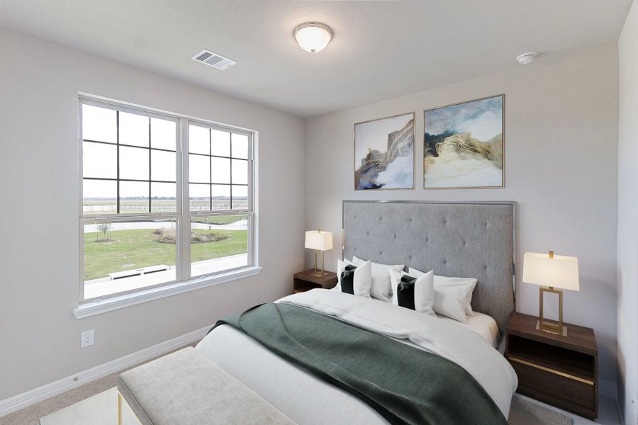 Third bedroom with access to the Jack & Jill bath. Note: Sample product photo - actual exterior and interior selections may vary by homesite