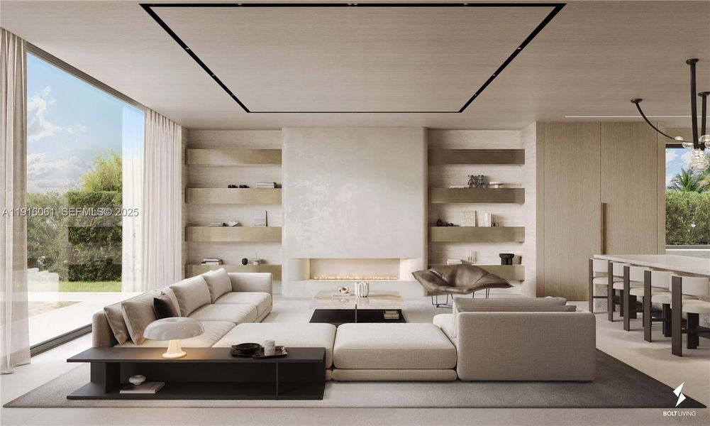 Furnished interior view inside a new home in , Surfside (Image 9).