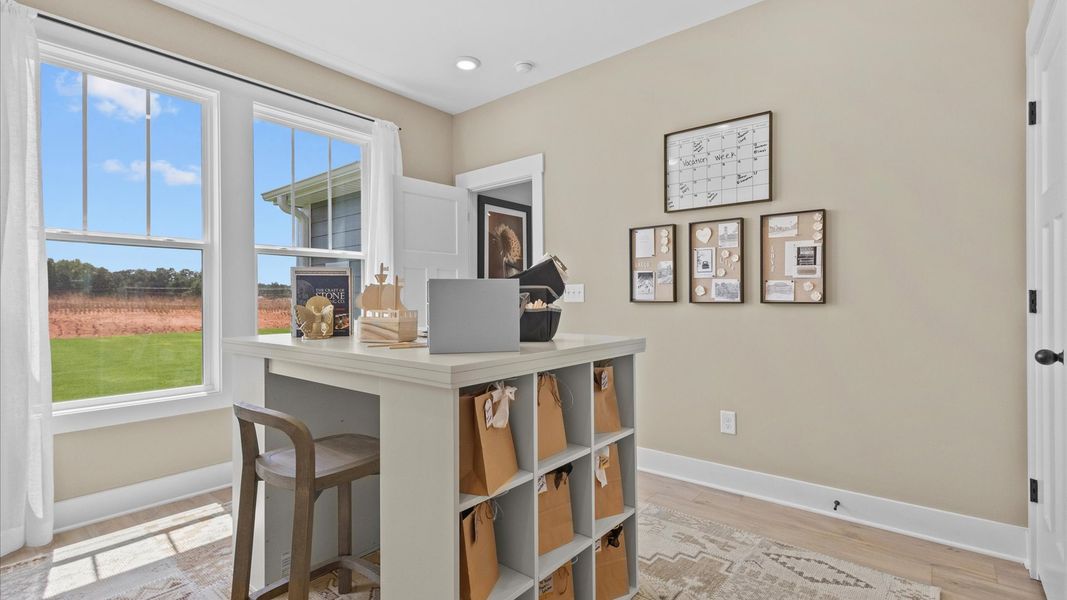 Representative furnished interior of a home built from the Stonefield by DRB Homes in Wells Crossing, Seneca (Image 16).