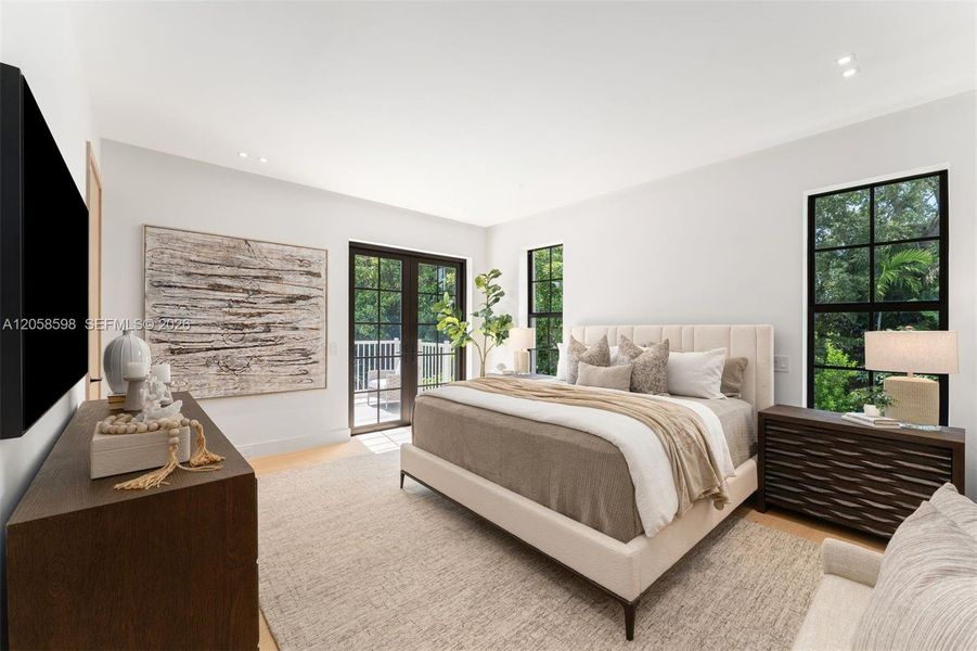 Furnished interior view inside a new home in , Miami (Image 13).