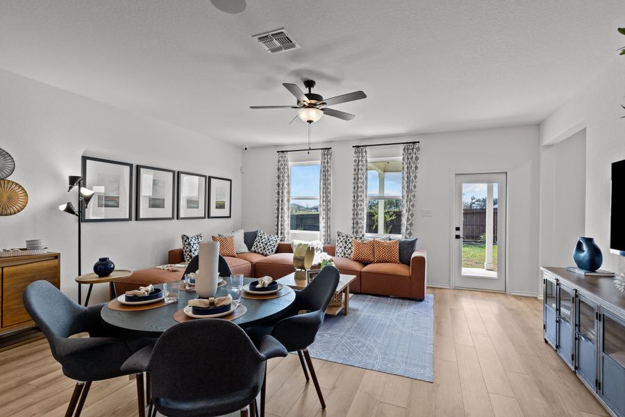 Representative furnished interior of a home built from the The Douglas E by Davidson Homes LLC in Royal Crest, San Antonio (Image 12). Representative furnished interior of a home built from the The Douglas E by Davidson Homes LLC in Royal Crest, San Antonio (Image 12).