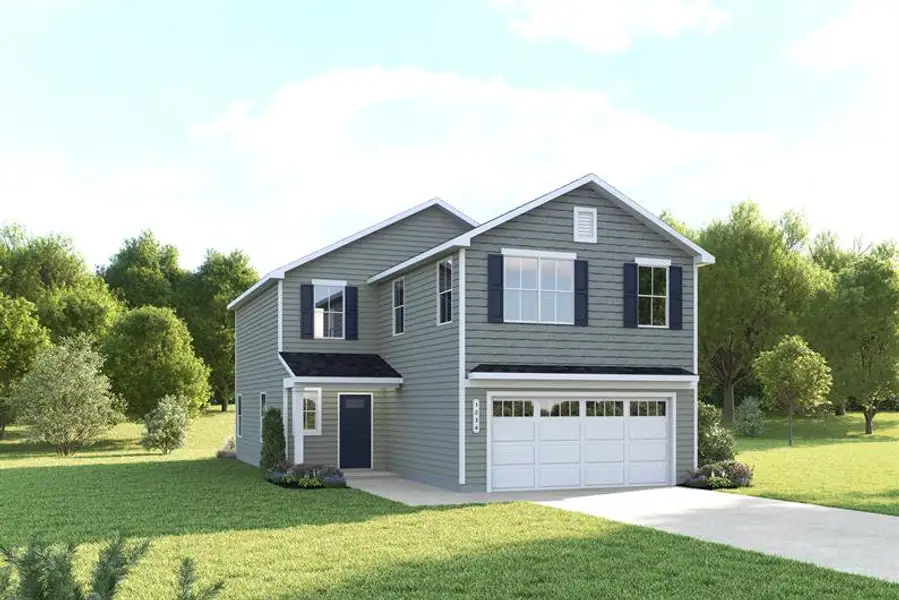 Representative exterior photo of a completed home built from the Torrey by Ryan Homes in Bell Creek Single Family Homes, Winnabow, NC (Image 1).