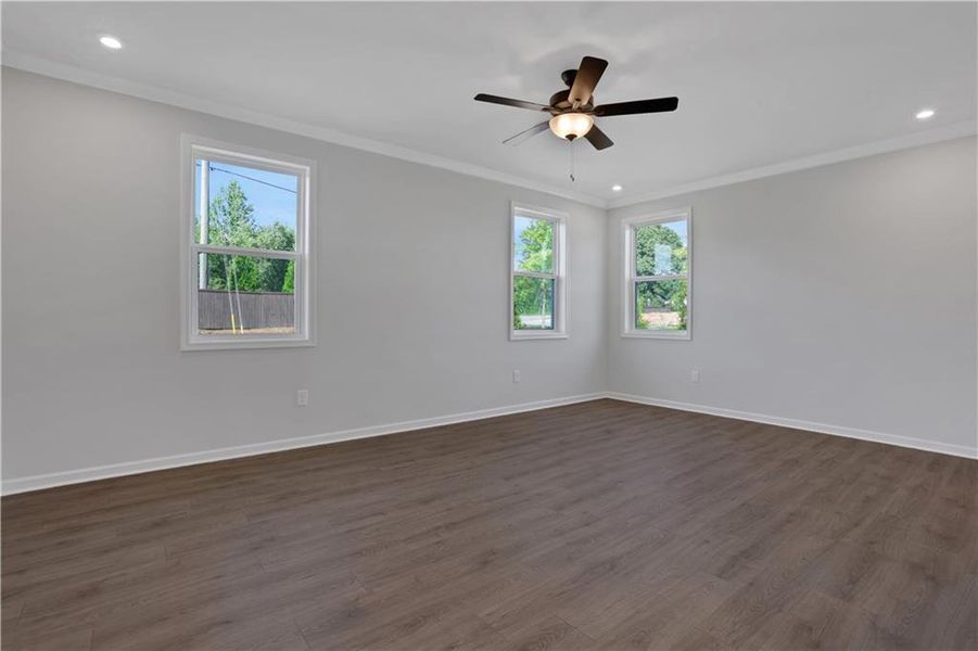 Spacious, unfurnished interior of a new home in The Paddocks at Doc Hughes, Buford (Image 19).