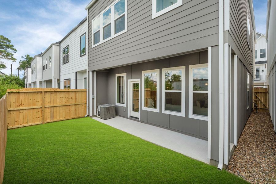 Exterior details and patio area of a home in , Houston (Image 3).