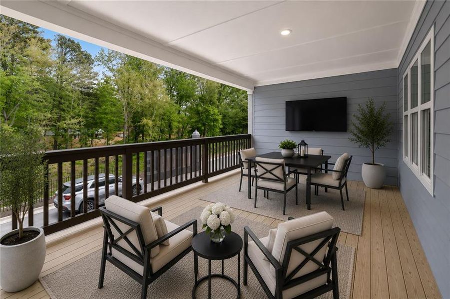Exterior details and patio area of a home in Townes at South Main, Kennesaw (Image 24). Exterior details and patio area of a home in Townes at South Main, Kennesaw (Image 24).