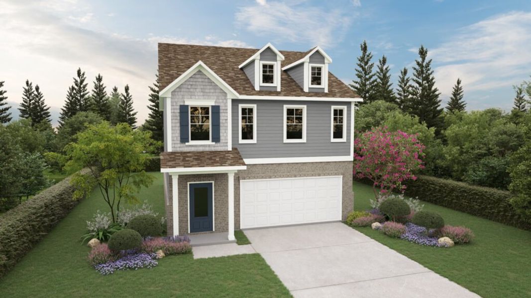 Representative exterior photo of a completed home built from the The Baxter by Direct Residential Communities in Neely Farm, Covington, GA (Image 7).