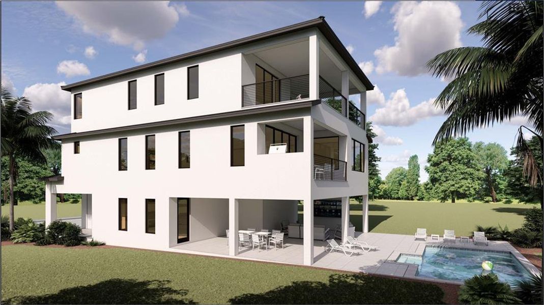 Exterior details and patio area of a home in , Sarasota (Image 6).