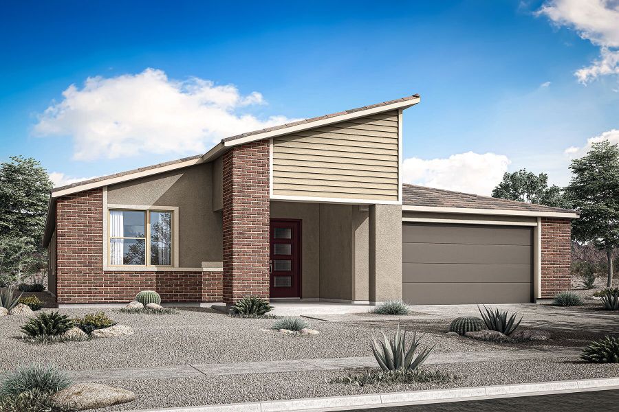 Representative exterior photo of a completed home built from the Pebble by Mattamy Homes in Empire Pointe, Queen Creek, AZ (Image 23). Representative exterior photo of a completed home built from the Pebble by Mattamy Homes in Empire Pointe, Queen Creek, AZ (Image 23).