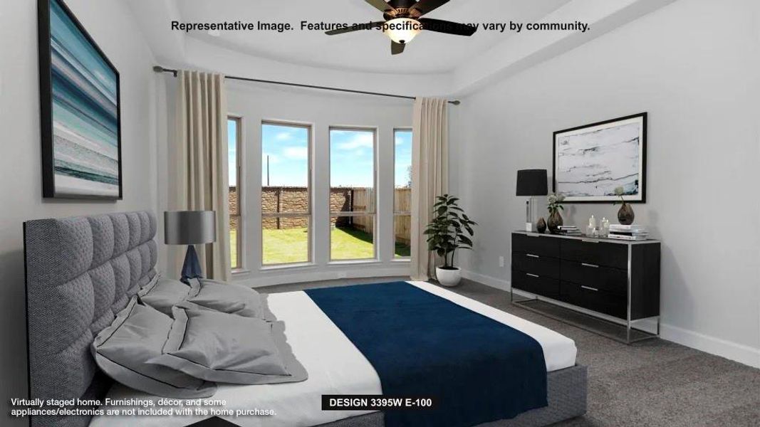 Furnished interior view inside a new home in Midline, Houston (Image 7).