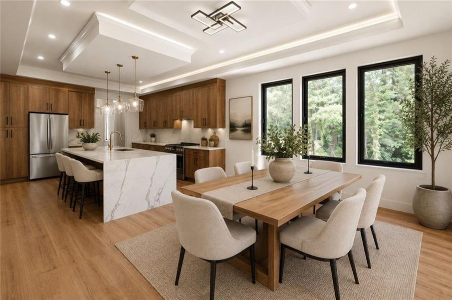 Furnished interior view inside a new home in , Atlanta (Image 6).