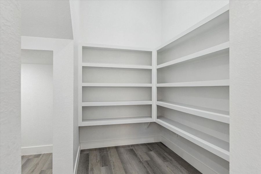 Incredible 7x8 Pantry. The alcove to the left if Under the Stairs Storage