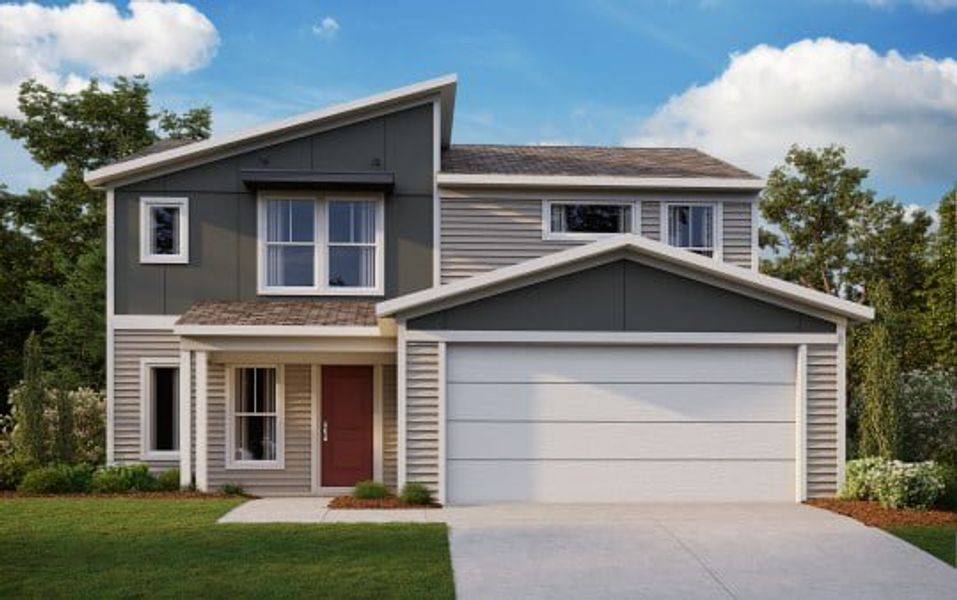 Representative exterior photo of a completed home built from the Wesley by Fischer Homes in Cherry Glen, Euharlee, GA (Image 14).