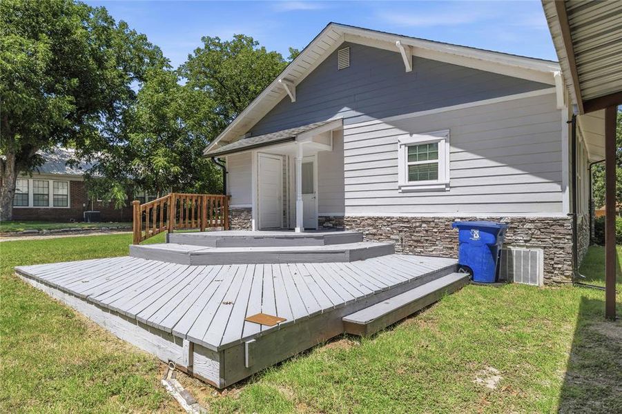 Exterior details and patio area of a home in , Brownwood (Image 23). Exterior details and patio area of a home in , Brownwood (Image 23).