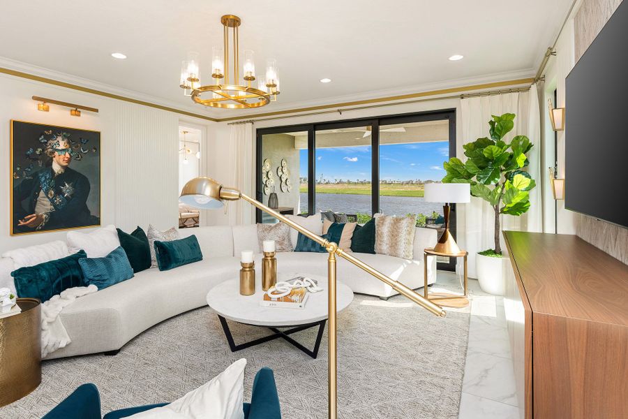 Representative furnished interior of a home built from the Monacello by GL Homes in Valencia Parc at Riverland, Port St. Lucie (Image 12).
