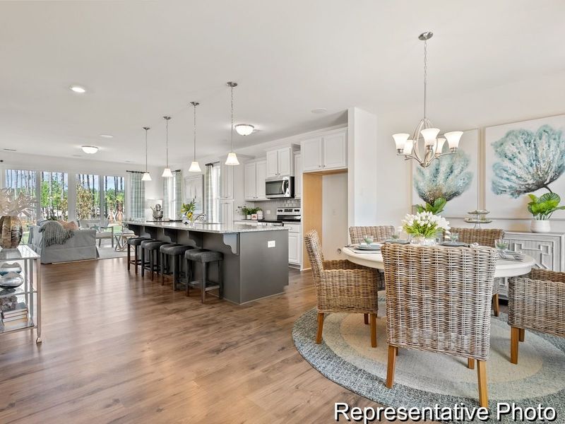 Furnished interior view inside a new home in Homecoming, Ravenel (Image 2). Furnished interior view inside a new home in Homecoming, Ravenel (Image 2).