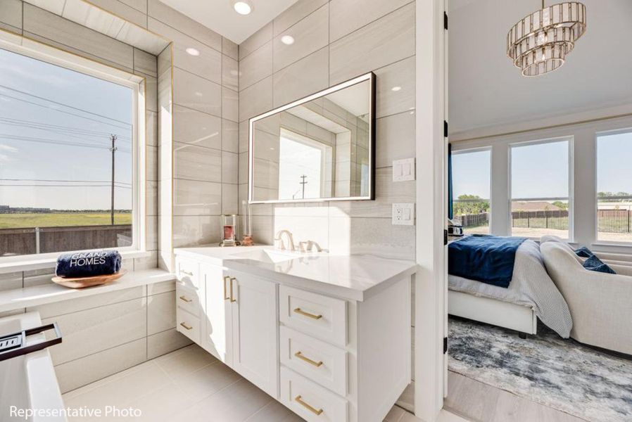 Furnished interior view inside a new home in Park Place, Prosper (Image 11).