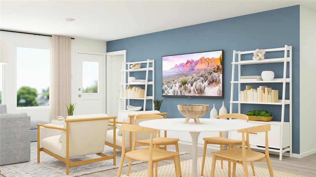 Dining space featuring light hardwood / wood-style floors