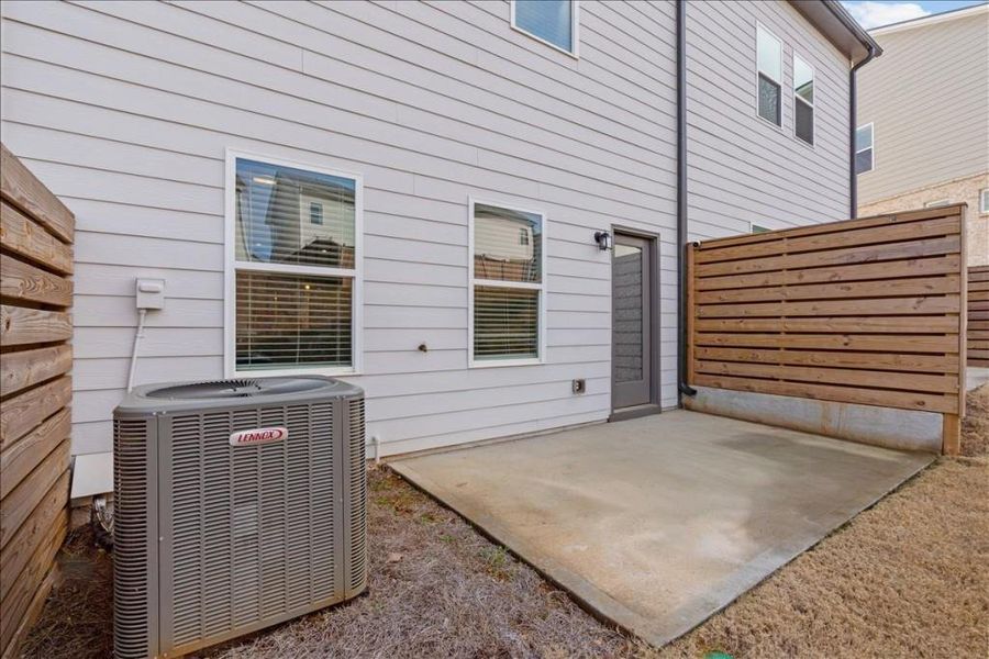 Exterior details and patio area of a home in , Cartersville (Image 24).