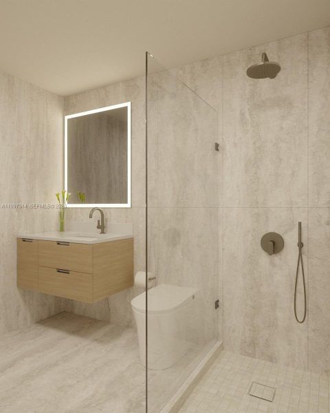 Furnished interior view inside a new home in , Miami Beach (Image 14).