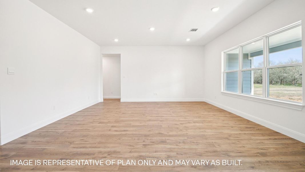 Representative unfurnished interior of a home built from the The Hudson by D.R. Horton in Railhead, Cedar Creek (Image 9).