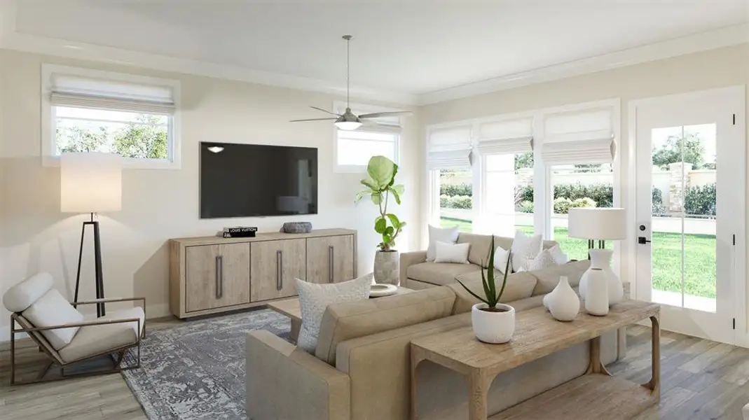 Furnished interior view inside a new home in North Square at Uptown, Celina (Image 6).
