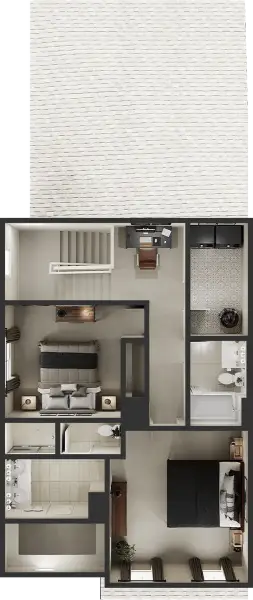 2D floor plan layout of this home in Sugar Mill Village, Longmont, CO (Image 4).