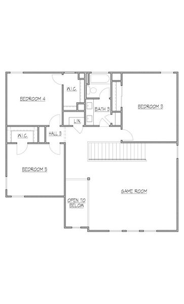 2D floor plan layout for the 2976 by Texas Homes in The Woodlands, Mico, TX (Image 4).