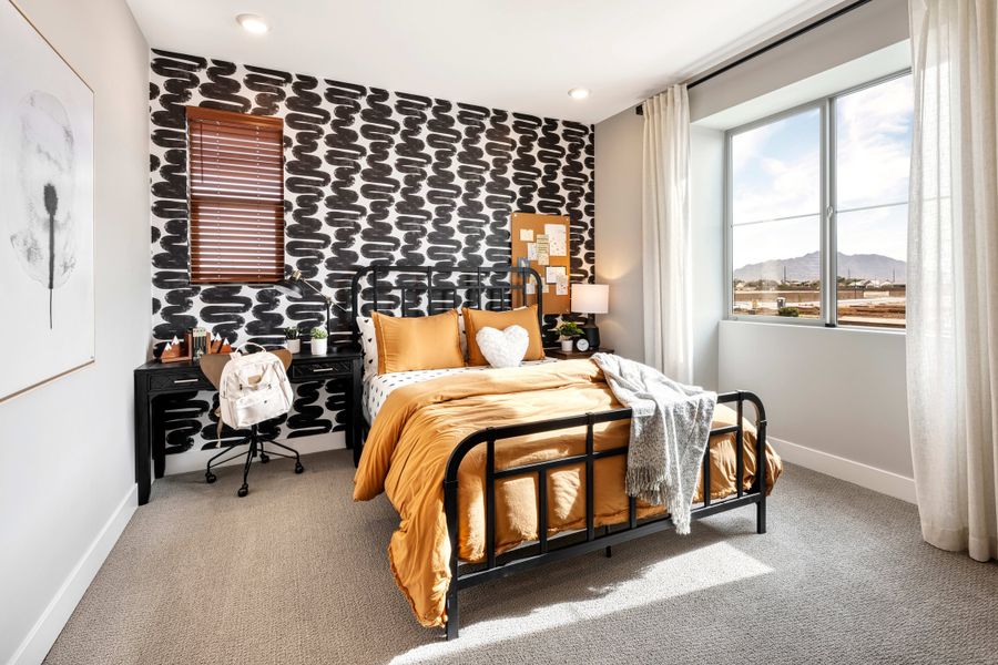 Representative furnished interior of a home built from the Willow Plan 40-9 by Tri Pointe Homes in Waterston Central, Gilbert (Image 16).