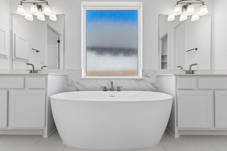 Beautiful soaking tub in Primary Bath