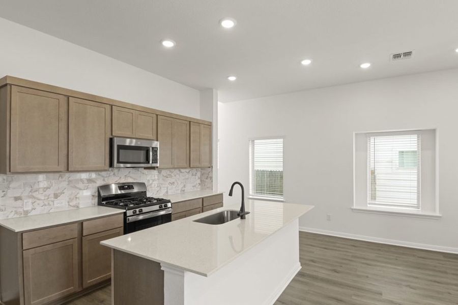 Representative furnished interior of a home built from the Mesquite by Pacesetter Homes in Blanco Vista, San Marcos (Image 12).