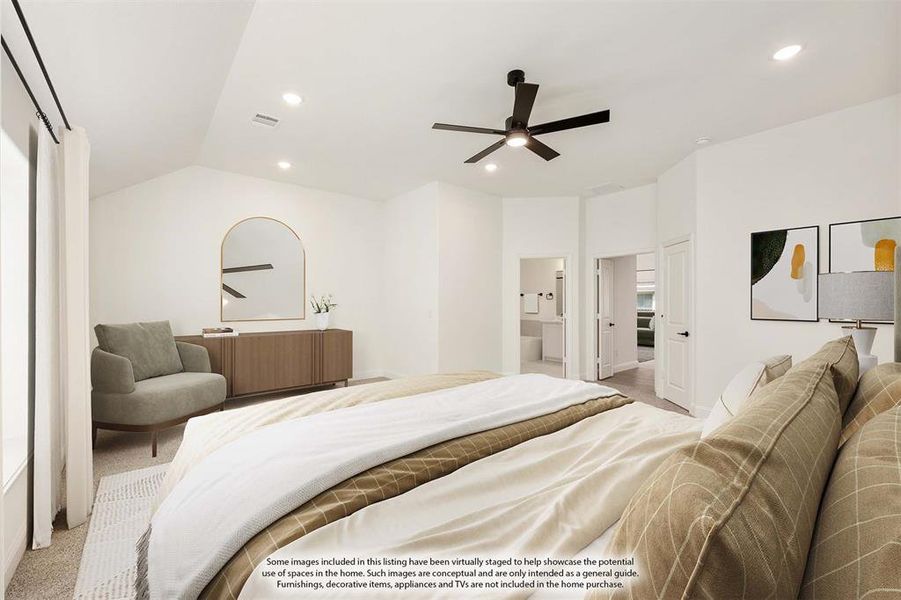 Furnished interior view inside a new home in Meadow Vista 60-65, Anna (Image 10). Furnished interior view inside a new home in Meadow Vista 60-65, Anna (Image 10).