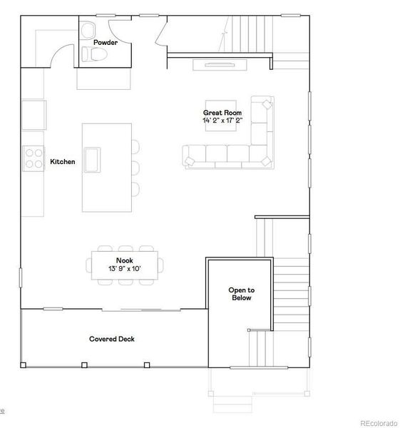 2D floor plan layout of this home in Parterre, Thornton, CO (Image 3).