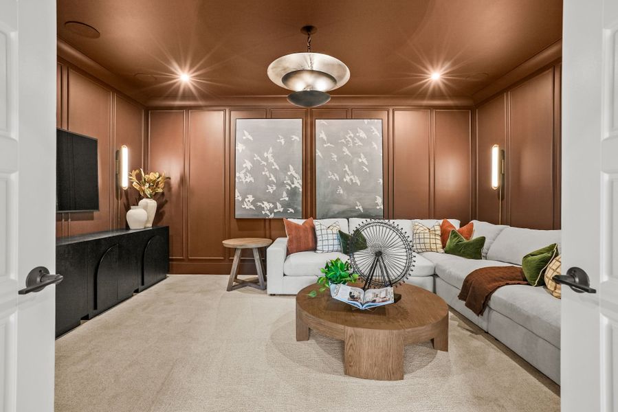 Representative furnished interior of a home built from the Hampton by John Wieland in McCoy Farm, Wesley Chapel (Image 47).