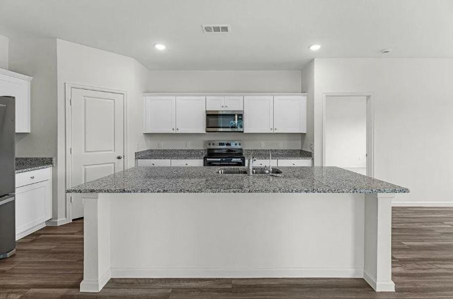 Large center island in Kitchen - Representative Photo